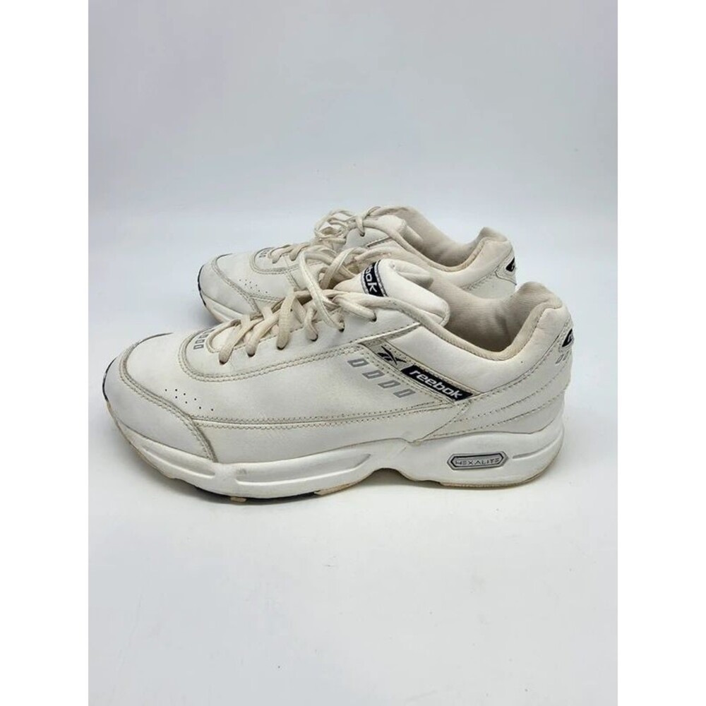 Reebok Hexalite Vintage Women's Size 7 White Leather Walking Shoes Chunky Y2K